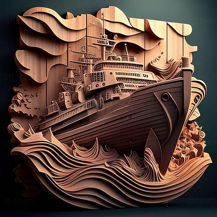 3D модель Игра Современные военные корабли (STL)